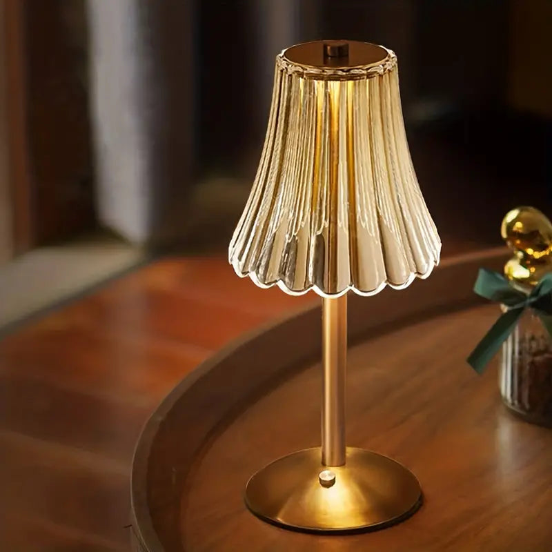 Modern LED Crystal Table Lamp with Touch Control